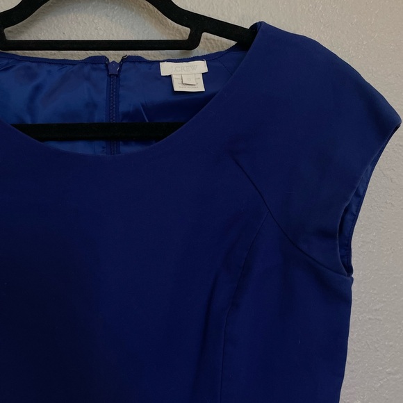 Banana Republic Cap Sleeve Sheath Dress in Cobalt Blue Cotton - Picture 4 of 8